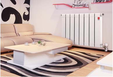 沙巴直播铜铝复合暖气片卧室安装效果图