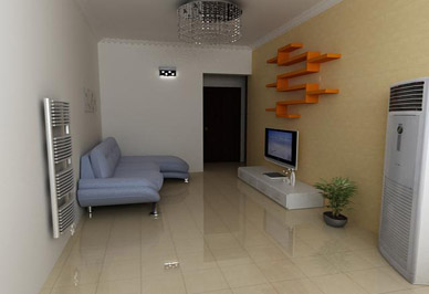 沙巴直播暖气片客厅安装效果图 